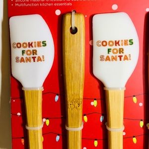 4 Cookies For Santa Mini Pointed Spatulas Cheer